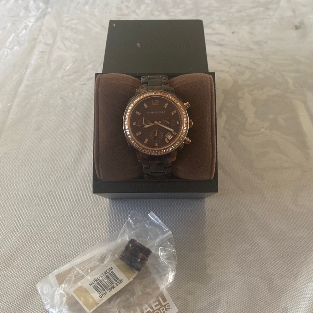 Michael Kors tortoise watch